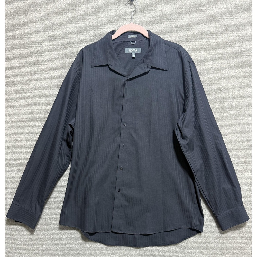 Kenneth Cole‎ Reaction Shirt Mens XL Wrinkle Free Slim Fit Dress Long Sleeve
